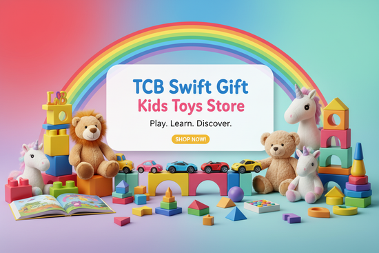 generate a professional banner for TCB Swift Gift kids toys